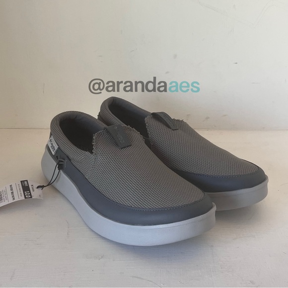 Size 12 - Columbia PFG Boatside Breathe Slip On Boat Shoes Grey Steel/Graphite - Picture 1 of 9